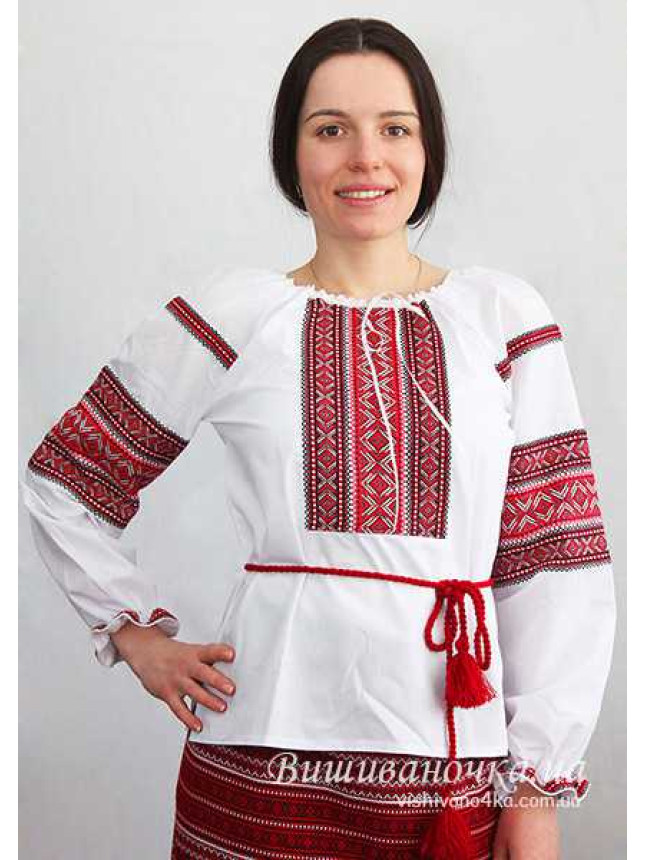 Вышиванка женская, рукав, батист 0033 размер 56