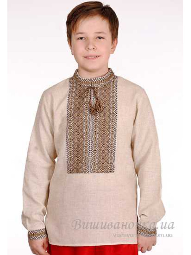 Children's vyshyvanka for a boy, linen blend 0126 size 146