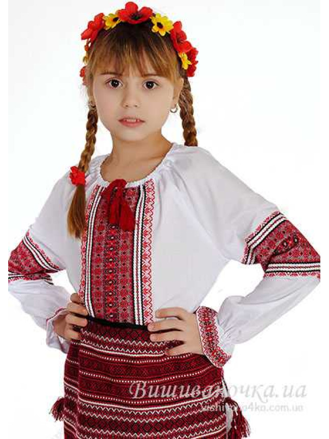 Vyshyvanka for a girl, cotton 0143 size 152