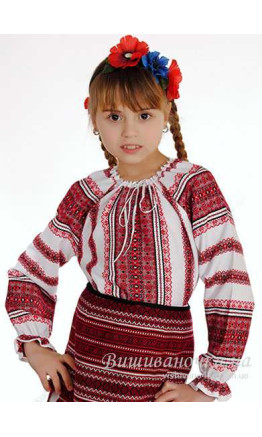 Детская вышиванка, для девочки 0153