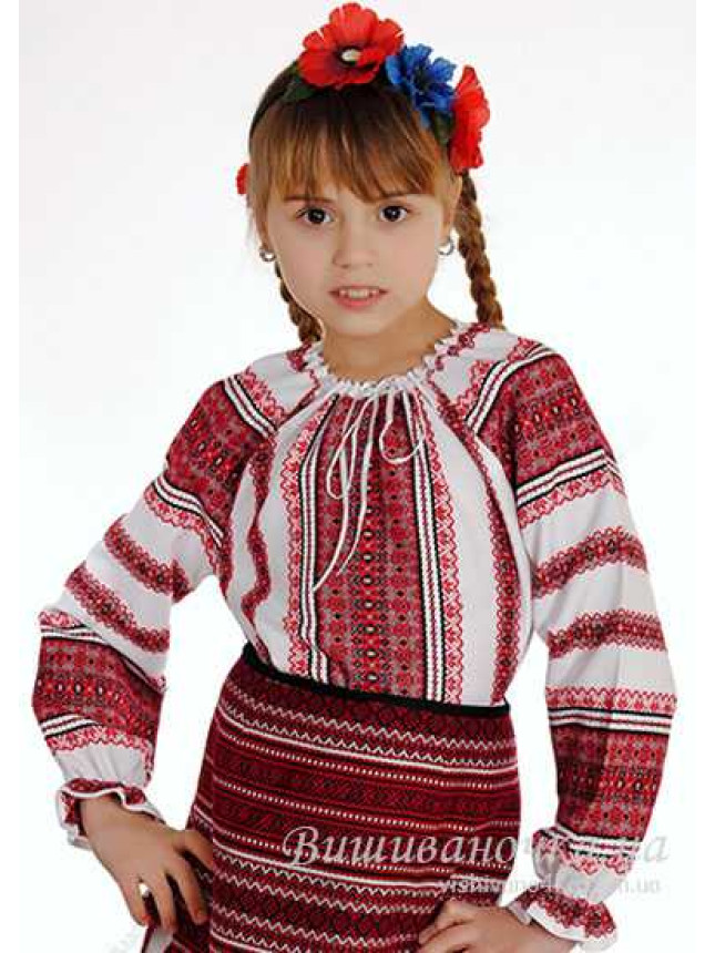 Children's vyshyvanka, for a girl 0153 size 140