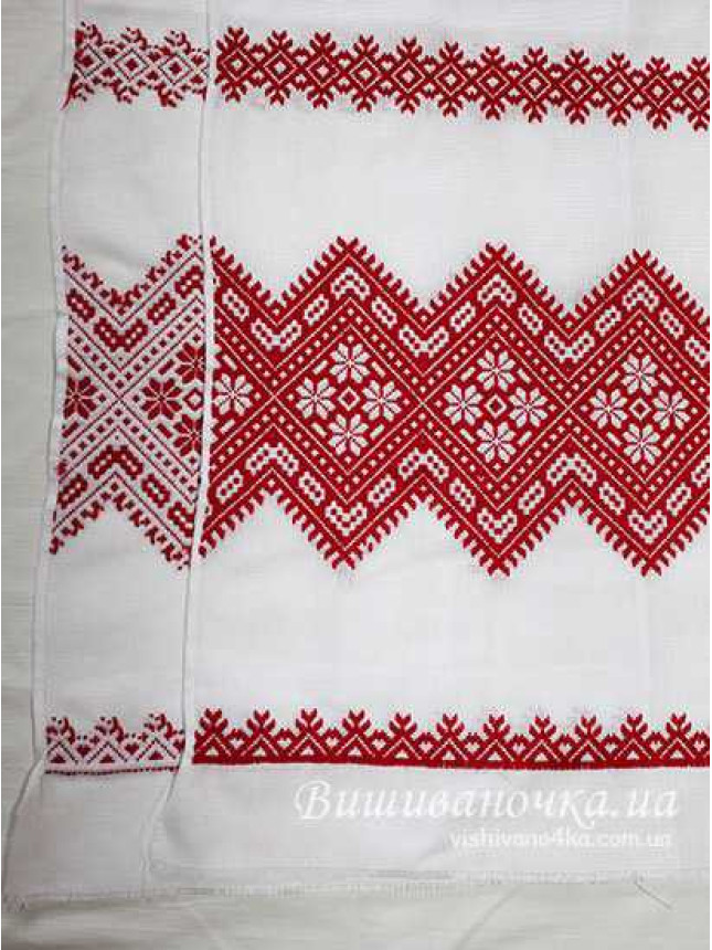 Вышитый рушник в технике низинка 1,9м; 034