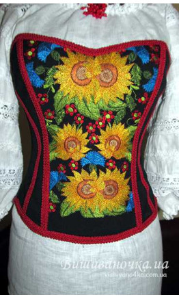 Женский корсет с вышивкой 3027