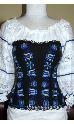 Corset with embroidery and blouse 3028