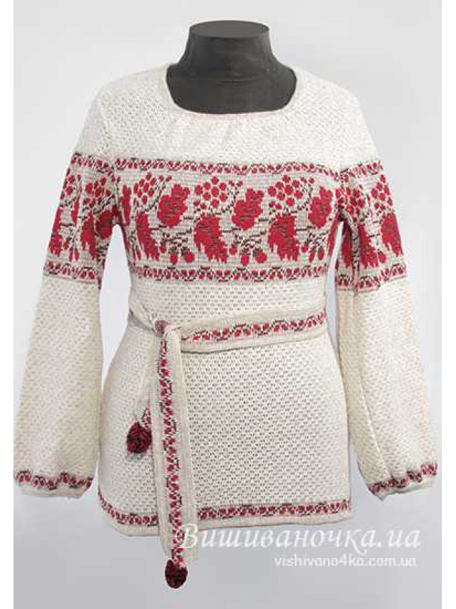 Women's knitted tunic vyshyvanka 5243 size 44