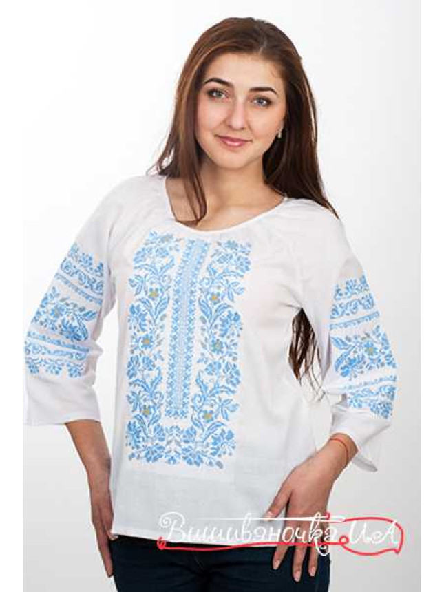 Women's cotton shirt with embroidery 5535 size 42