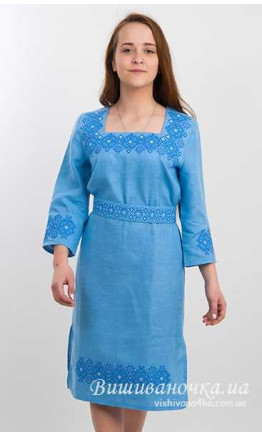 Dress linen with embroidery in cross stitch 5544