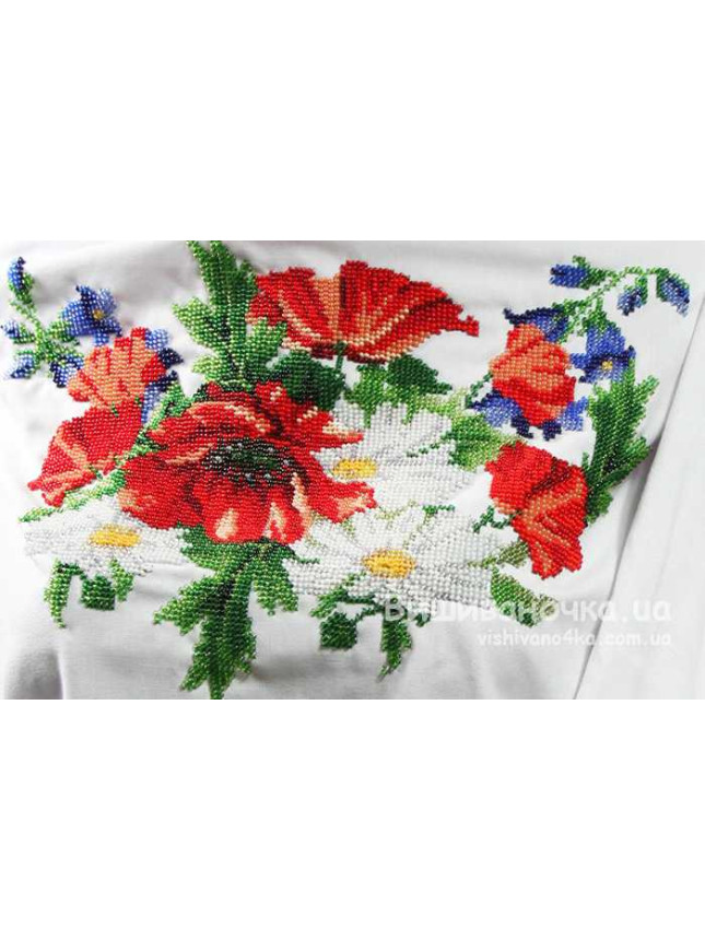 Bead embroidered women's vyshyvanka 7012