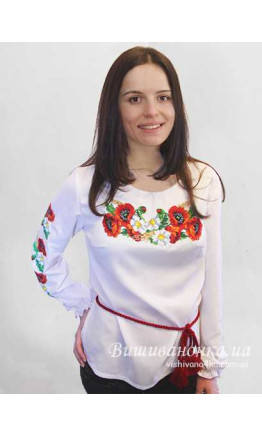 Жіноча вишита бісером вишиванка 7014