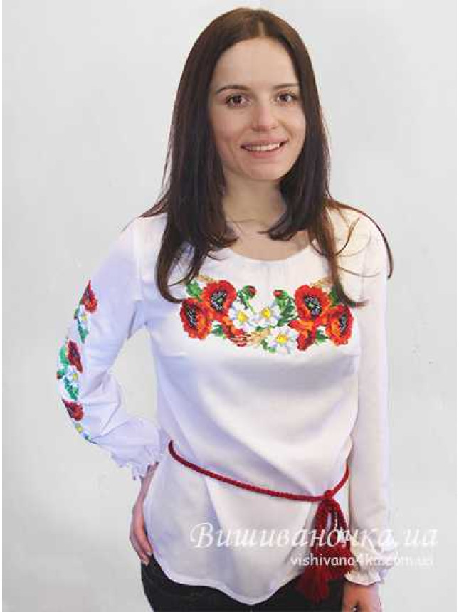 Женская вышитая бисером вышиванка 7014