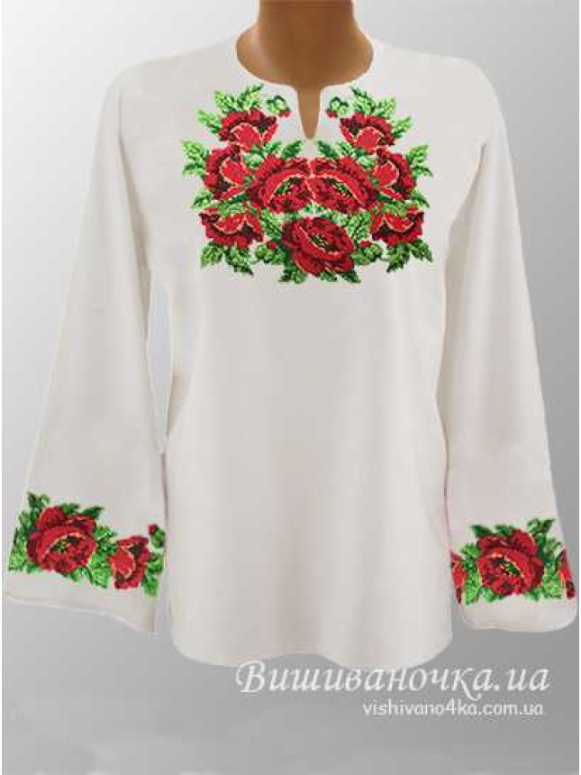 Bead embroidered vyshyvanka blouse 7017