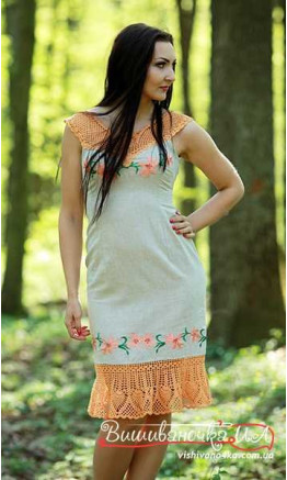 Dress with lace handmade 7123