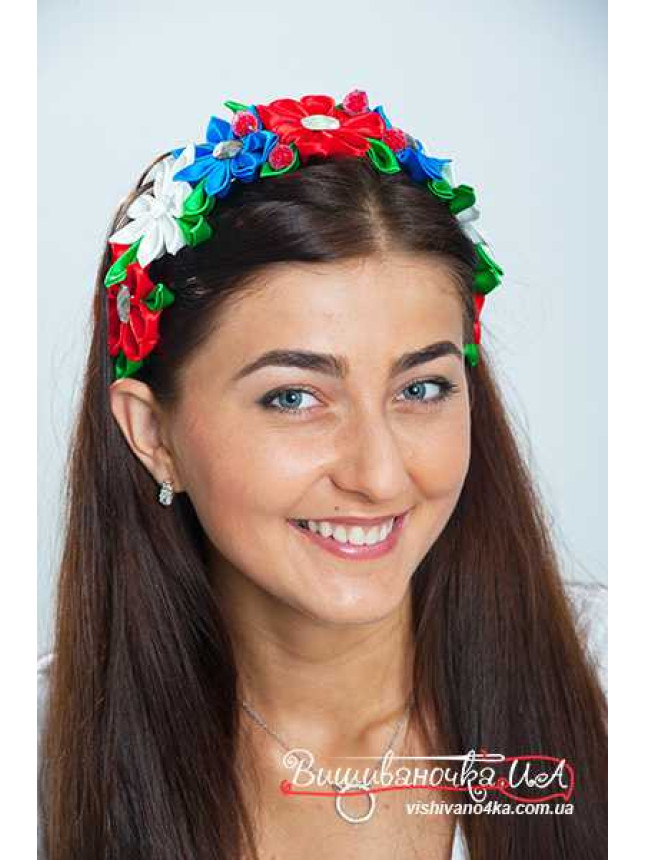 Wreath of ribbons, handmade 0202