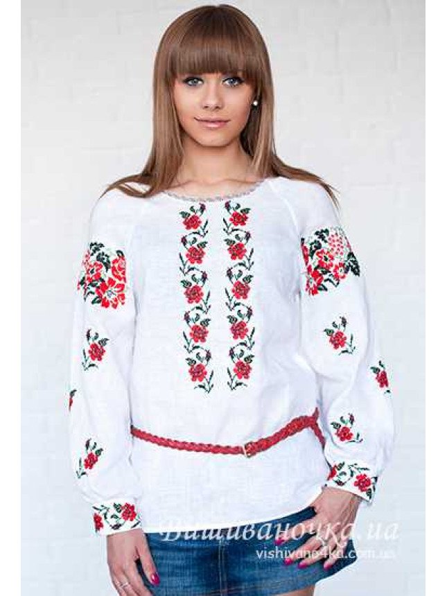 Жіноча вишиванка, льон БЛ149