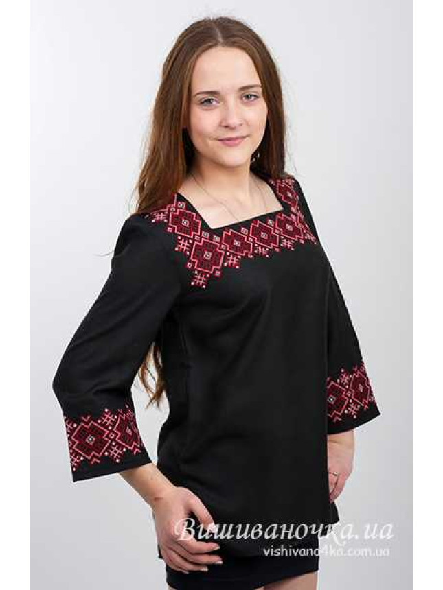 Women's vyshyvanka on 3/4 sleeve 0029 size 48