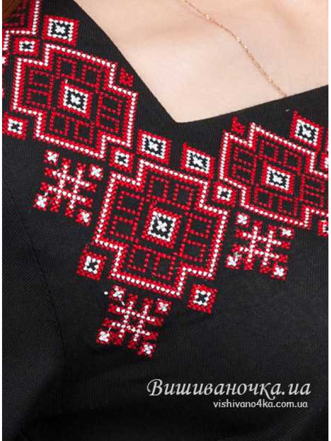 Women's vyshyvanka on 3/4 sleeve 0029 size 48