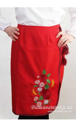 Women's skirt with satin stitch embroidery 0048