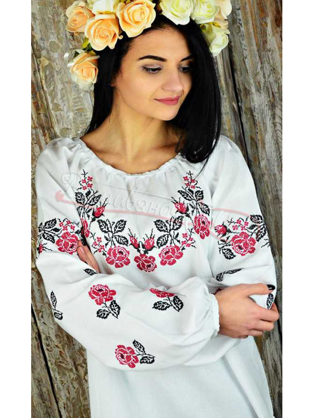 Elegant women's vyshyvanka UA29 size 50