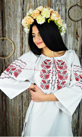 Рубашка-вышиванка женская UA32 цвет Белый