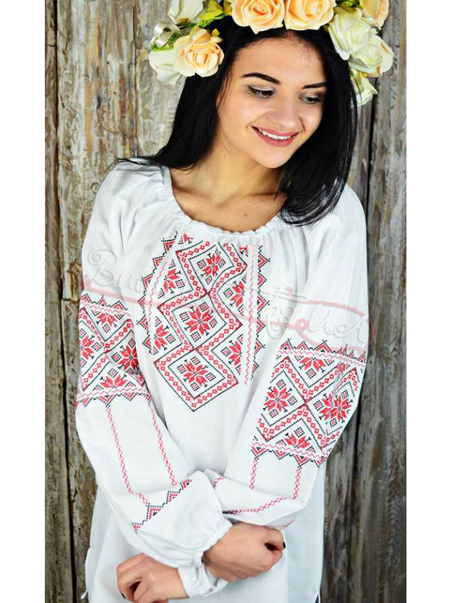 Women's vyshyvanka, cotton UA31 size 42