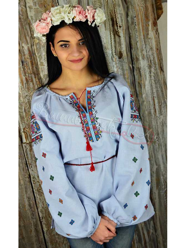 Women's vyshyvanka in cotton UA14 size 56