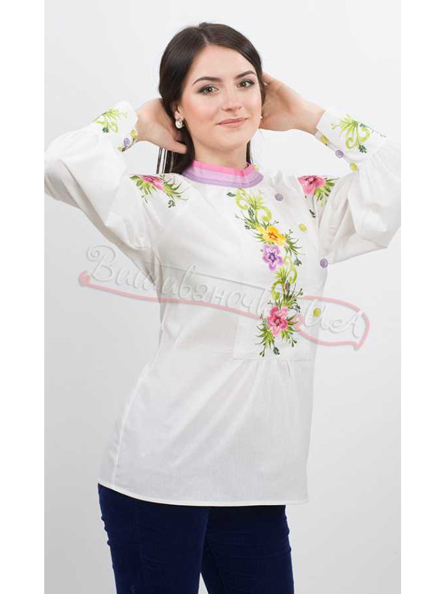 Blouse with satin stitch embroidery 7303