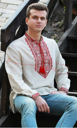 Мужская вышиванка, крестик 3367