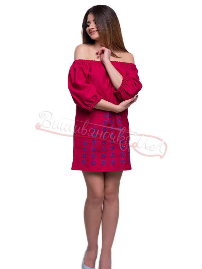 Youthful dress handmade SL18 colour Raspberry size 104