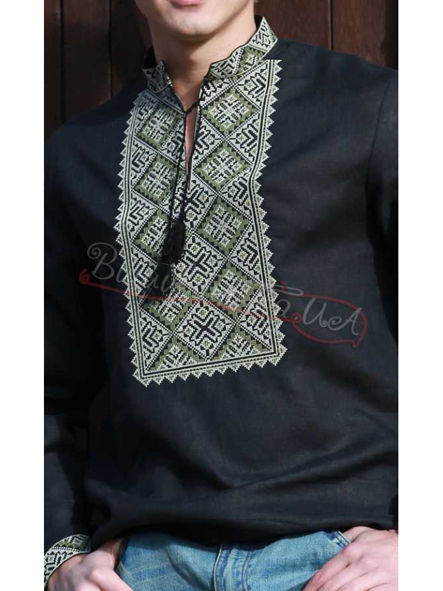 Linen men's vyshyvanka, cross stitch 3309 size 48