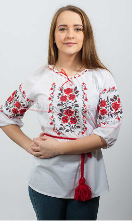 Вишиванка жіноча, вишивка хрестиком 3742