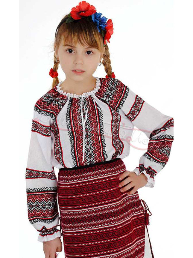 Shirt embroidered for a girl 0154