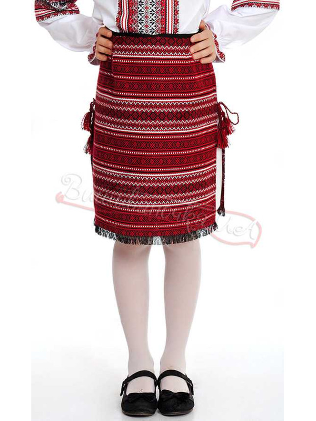 Plakhta skirt red for a girl 0094 size 140