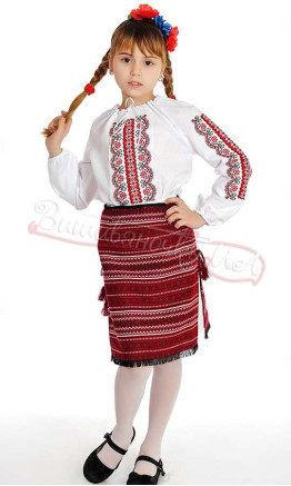 Плахта красная для девочки 0094