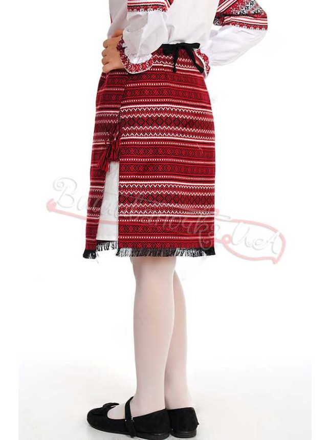 Plakhta skirt red for a girl 0094 size 140