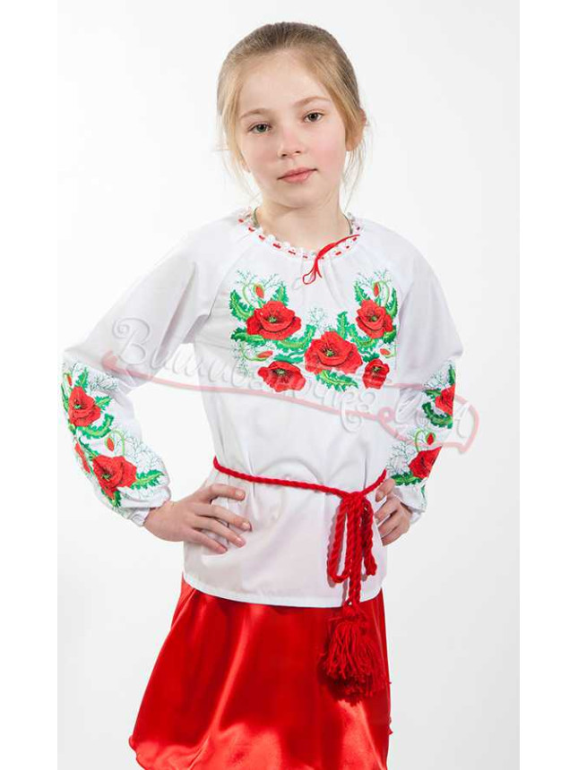 Vyshyvanka for a girl, cotton 0172 size 152