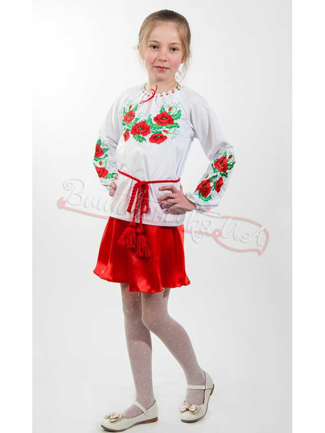 Vyshyvanka for a girl, cotton 0172 size 152