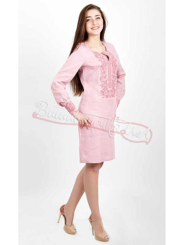 Women's dress in linen 8008