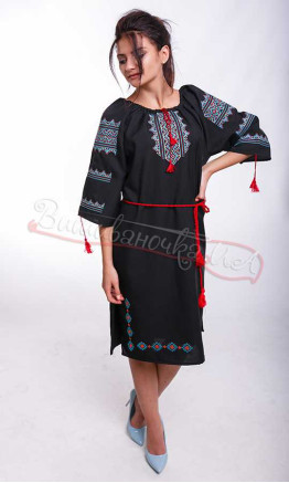Dress with embroidery in cotton NY21