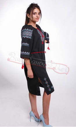 Dress with embroidery in cotton NY21