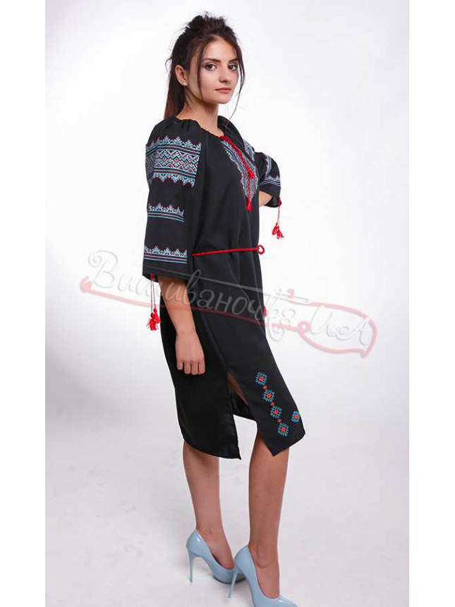 Dress with embroidery in cotton NY21 size 42