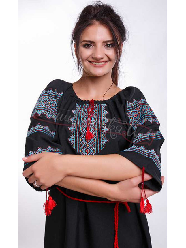 Dress with embroidery in cotton NY21 size 42