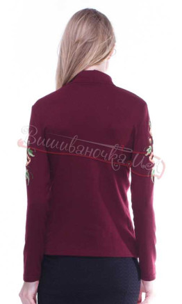 Jersey polo neck with embroidery 5116