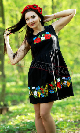 Stylish dress with embroidery 7129