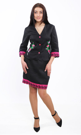 Black suit with embroidery 7228