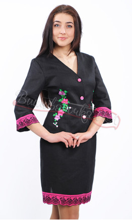 Black suit with embroidery 7228