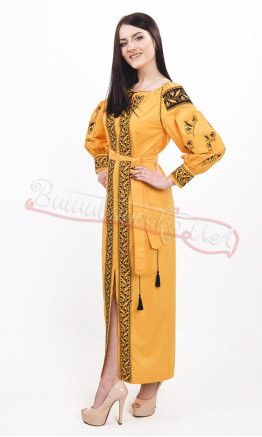 Bright dress in yellow 7242