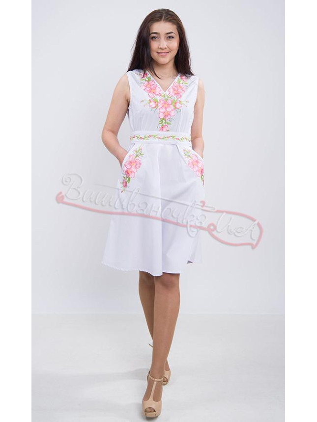 Summer little dress with floral pattern 7215 size 104 fabric Cotton