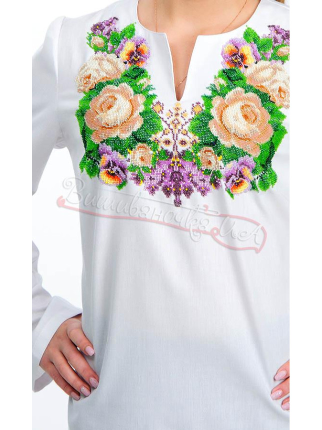 Women's vyshyvanka bead embroidered 7019