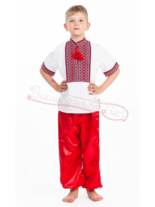 Sharovary trousers children's for a boy, red ШК1 size 116