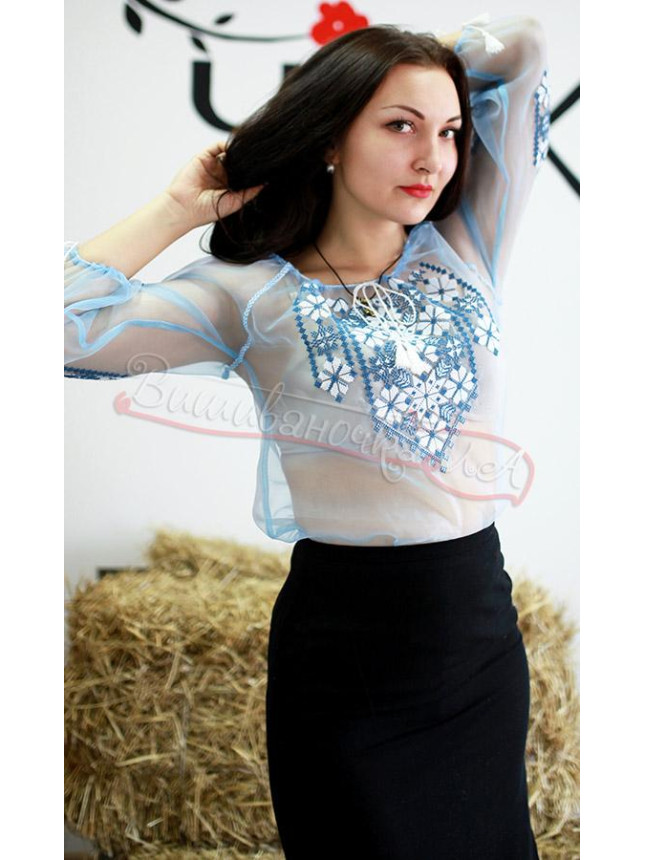 Alluring blouse of organza 7104 size 46